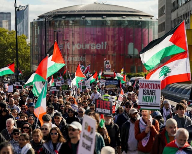 Thousands gather in London to express support for Palestinians after three years of ‘genocide’