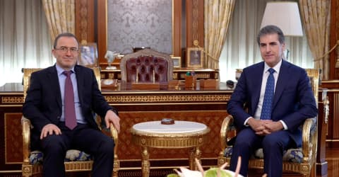 نێچیرڤان بارزانی وەگەرد باڵیۆز رووسی باس پەیوەندییەیل ناوەین بەغداد و هەولێر و پیشهاتەیل ناوچەگە کەێد