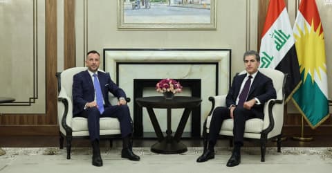 نيجيرفان بارزاني والسفير الإيطالي يبحثان العلاقات بين أربيل وبغداد