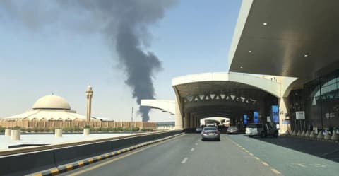 وە ئامانجگردن نوویگ فرۆکەخانەی ریاز وەلایەن حوسیەیل