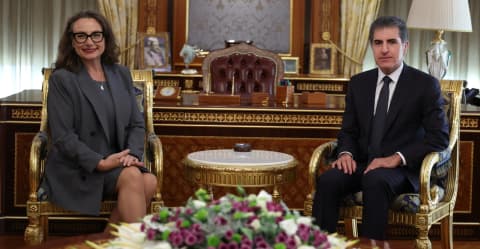 سەرۆک هەرێم کوردستان پیشوازی لە کونسوڵ گشتی ئەمریکا کەێد