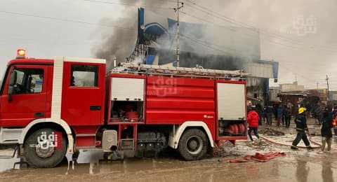 مصرع عامل بنغلاديشي بحريق داخل شقة سكنية في منطقة الشالجية ببغداد