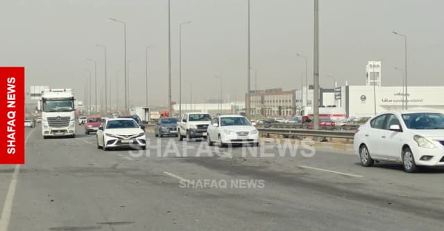 حادث يتسبب بتصادم 10 مركبات في أربيل ومصرع سائق بكركوك (صور)