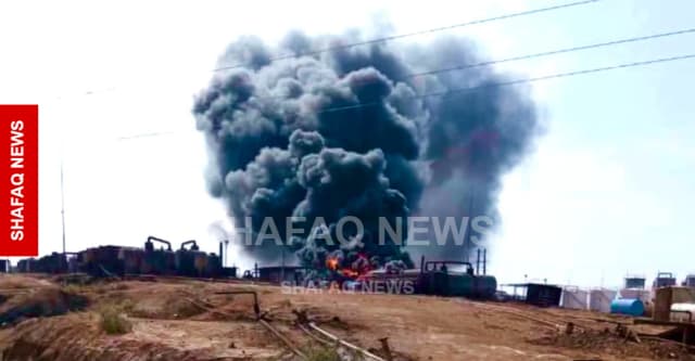 اندلاع حريق داخل مصفاة نفطية في الحسكة السورية.. فيديو