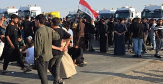 میسان.. ناڕەزاییکەرەیل ریەیل کۆمپانیا نەفتییەیل بڕن و بەسانن دەروازەی ئەلشیب رەدکەن