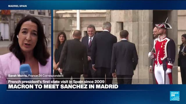 Spanish royals welcome French President Macron in official ceremony