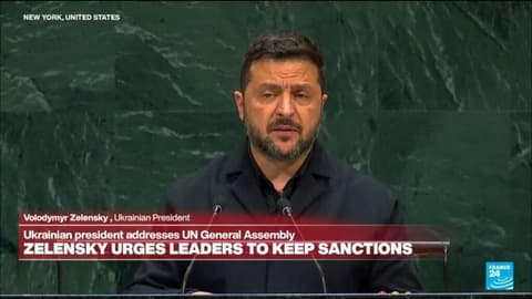 REPLAY: Ukrainian President Zelensky addresses the UN General Assembly