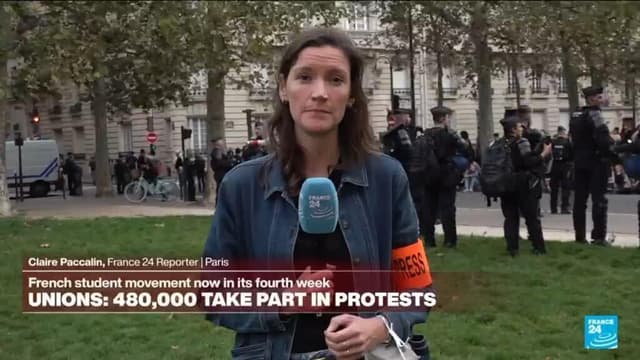 Student protesters tell police to join them in Paris demonstrations