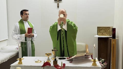 Pope Leo XIV celebrates mass in hospital while recovering from lung cancer operation
