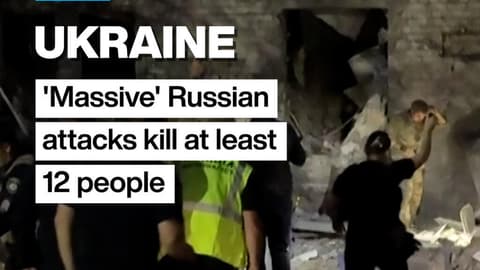 'Massive' Russian missile, drone attacks on Kyiv