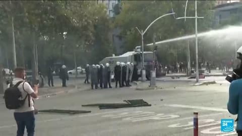Albania's leader defies calls to resign as student protesters rampage in capital