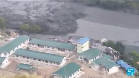 Striking images show new flash floods hitting central Nepal
