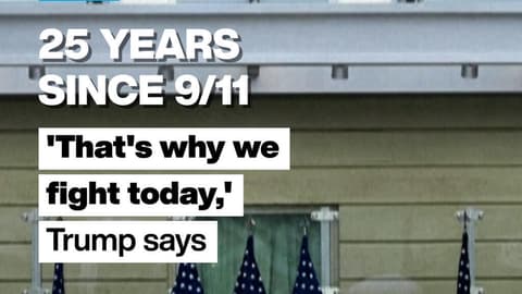 Trump delivers remarks at Pentagon ceremony to mark 25th anniversary of 9/11