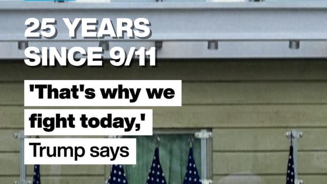 Trump delivers remarks at Pentagon ceremony to mark 25th anniversary of 9/11