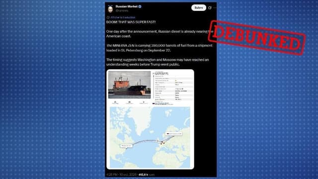 No, this oil tanker didn’t carry Russian diesel to the United States