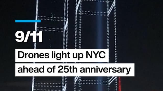 9/11: Drones light up NYC ahead of 25th anniversary
