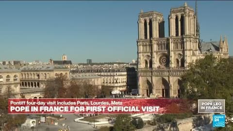 Pope Leo XIV leads Vespers at Notre-Dame Cathedral in Paris