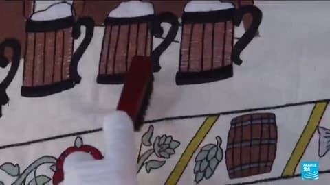 London pub celebrates Bayeux Tapestry loan with ‘Beer Tapestry’