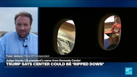 AFP photo shows Trump examining image of apparent Kennedy Center razing