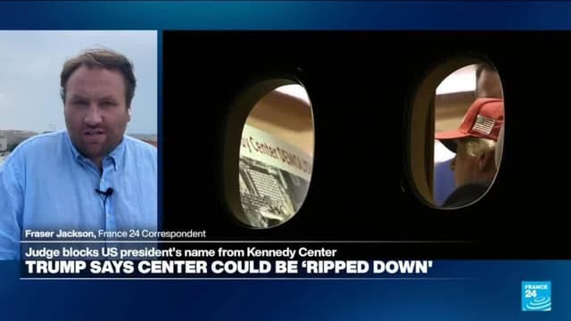 AFP photo shows Trump examining image of apparent Kennedy Center razing