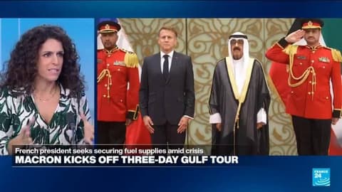Macron kicks off three-day Gulf tour, seeks securing fuel supplies amid crisis
