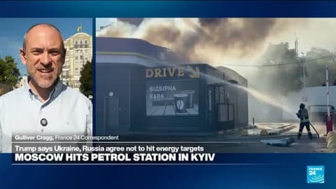Trump's claim of energy truce in doubt as Russia hits Kyiv petrol station