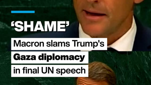 'Shame': Macron slams Trump's Gaza diplomacy in final UN speech
