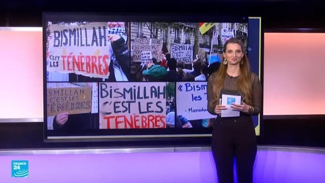 "بسم الله إنها الظلمات" ما قصة هذه العبارة الغامضة التي اجتاحت احتجاجات طلاب فرنسا؟