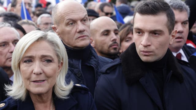Le Pen stands by top ally Bardella as anti-Semitism claims hit star of French far right