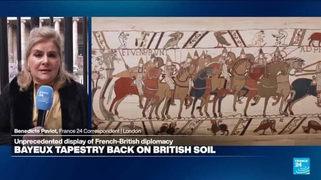 Macron set to unveil Bayeux Tapestry in 'once in a generation' UK loan