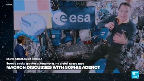 REPLAY: Macron joins Sophie Adenot live from the ISS at Paris space summit