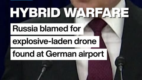 Russia blamed for explosive-laden drone found at German airport