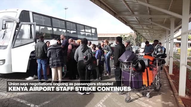 Kenya airport staff strike delays thousands of passengers