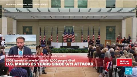 Trump commemorates the 25th anniversary of the 9/11 attacks at the Pentagon