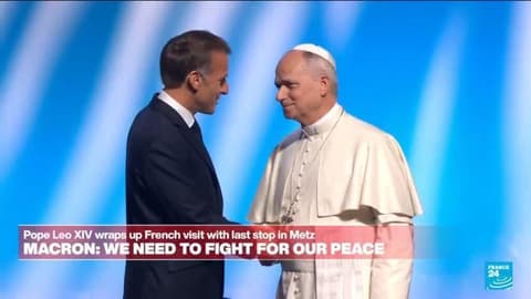 REPLAY: France's Macron speaks on European Union as pope visits Metz