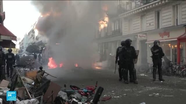 خراب وفوضى غداة شغب الاحتجاجات في فرنسا وماكرون يتعهد بالمحاسبة والشفافية