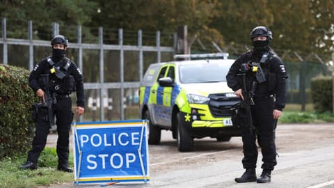 Five men arrested over suspected bomb plot at UK air base to be released on bail