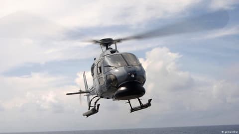 Russian warship fires flares at Danish helicopter