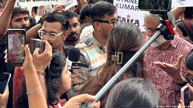 The latest action from India's youth-led 'cockroach' movement is targeting the country's election chief