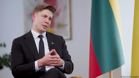 'Lithuanian skies are NATO skies': DW speaks with Lithuanian premier Mindaugas Sinkevicius