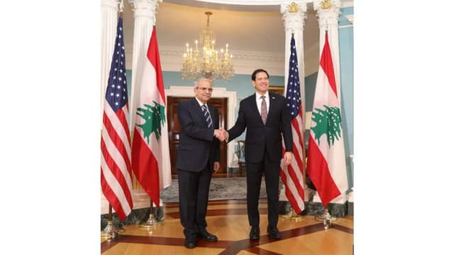رئيس الحكومة اللبنانية يلتقي روبيو في واشنطن ويدعو لتفعيل الإطار الثلاثي