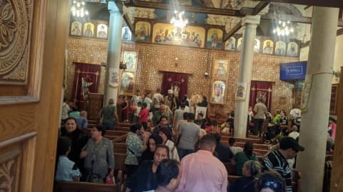 القبض على متهم بإشعال حريق في كنيسة بالجيزة