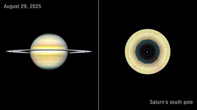 A giant 10-sided wave is emerging around Saturn’s south pole, Hubble observations show