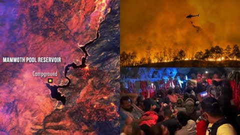 242 trapped by wildfire; pilots flew into flames to save them