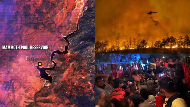242 trapped by wildfire; pilots flew into flames to save them