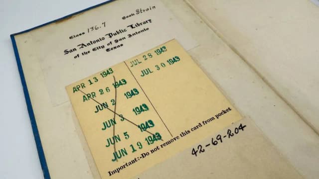 Overdue Book Finally Returned: 1943 San Antonio loan arrives from Oregon; no late fee owed
