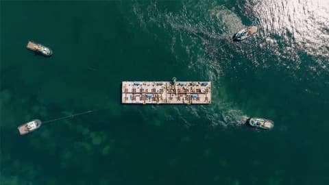 Belgium sank 23 concrete blocks in the North Sea to build world's first artificial energy island in a €7B project