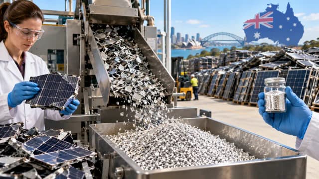 Australia recovers 100% of silver from solar waste as tonnes of panels pile up by 2050
