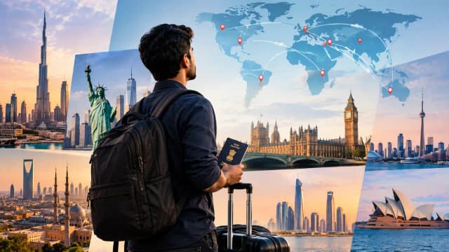 Which countries are home to the largest number of Indian migrants?