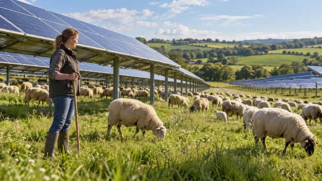 UK farmer grows from 20 sheep on 18 acres to 200 sheep on 250 acres with solar grazing